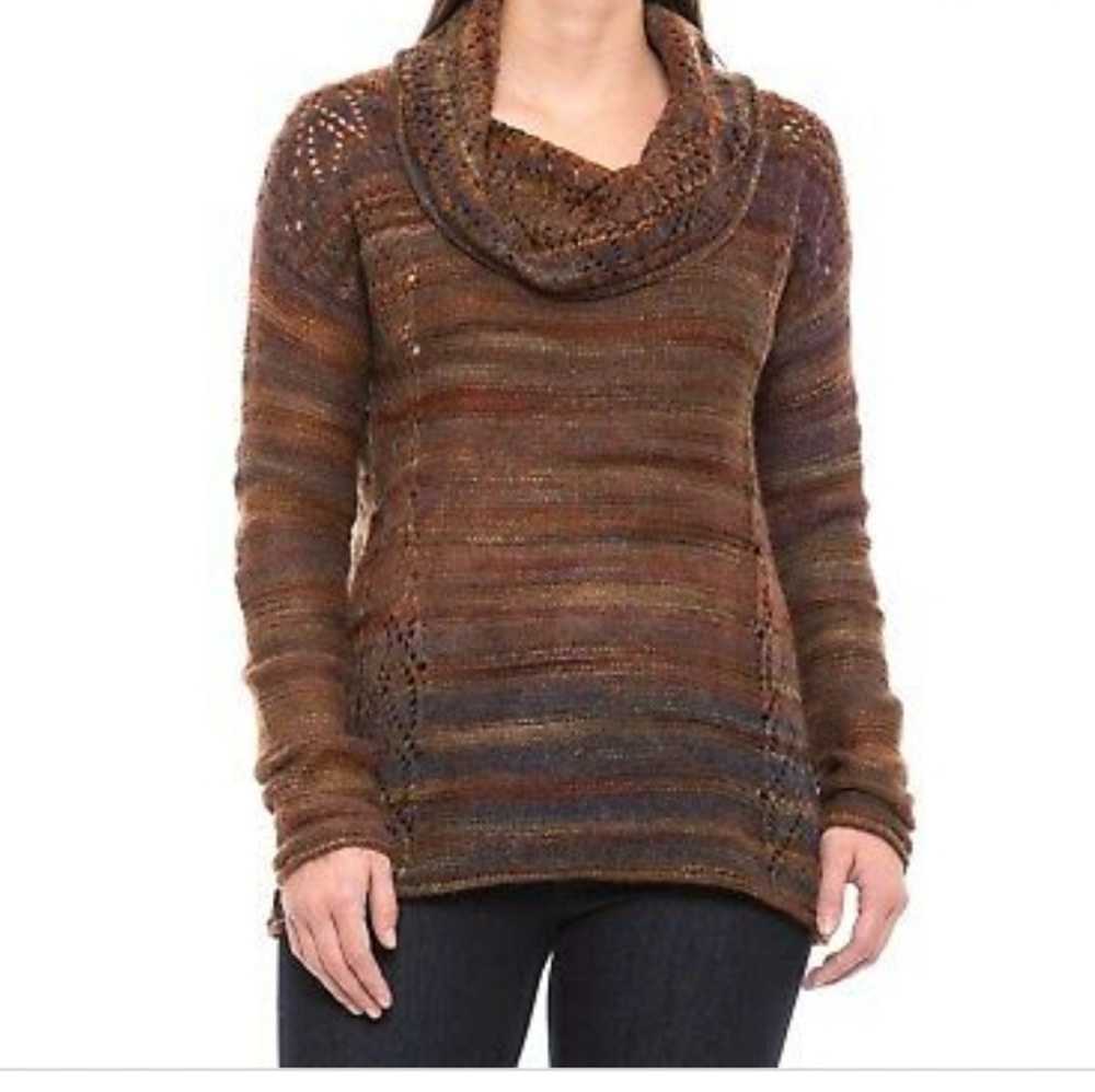 Royal Robbins Sophia Cowl Neck Burnt Henna Brown M
